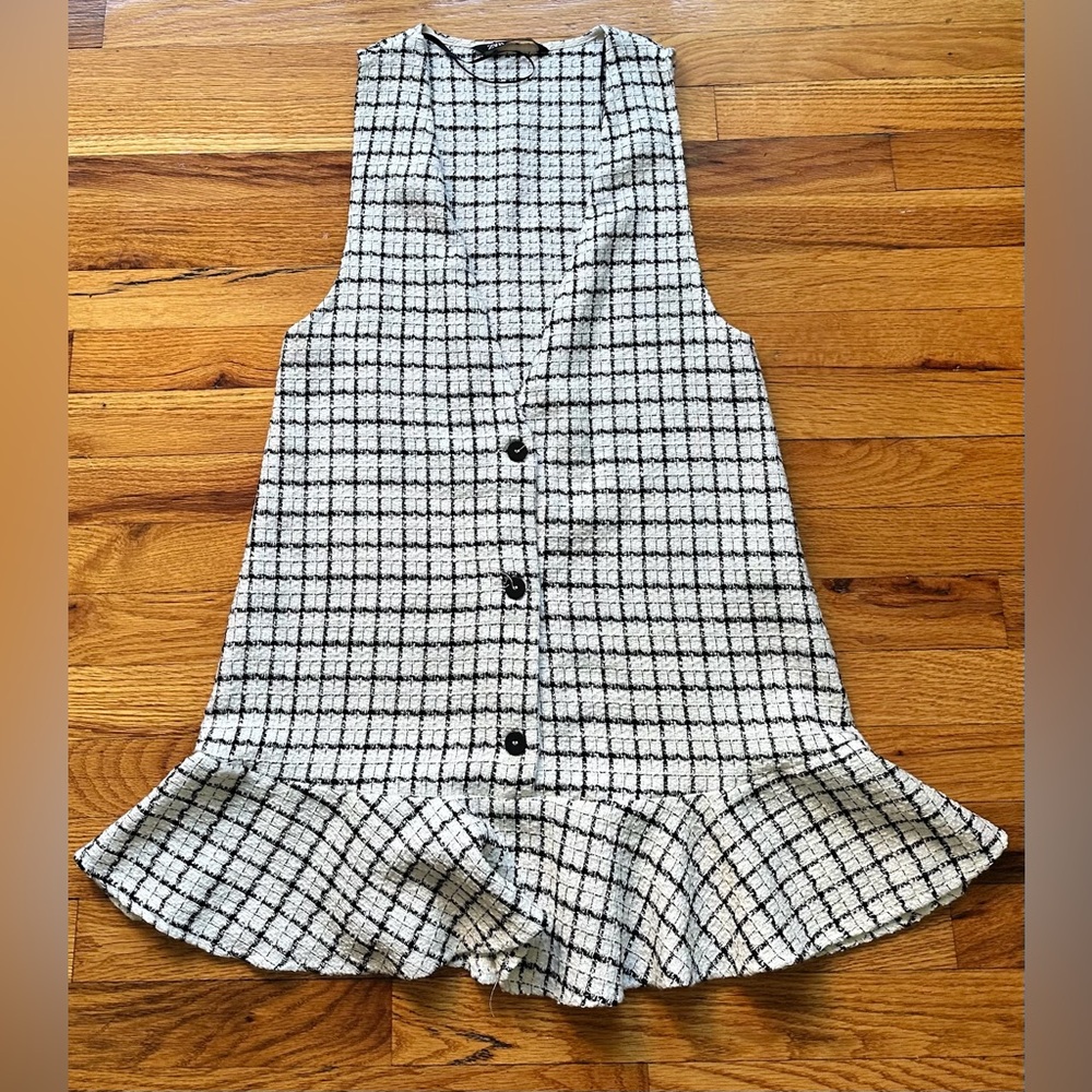 Zara Black and White Checkered dress
